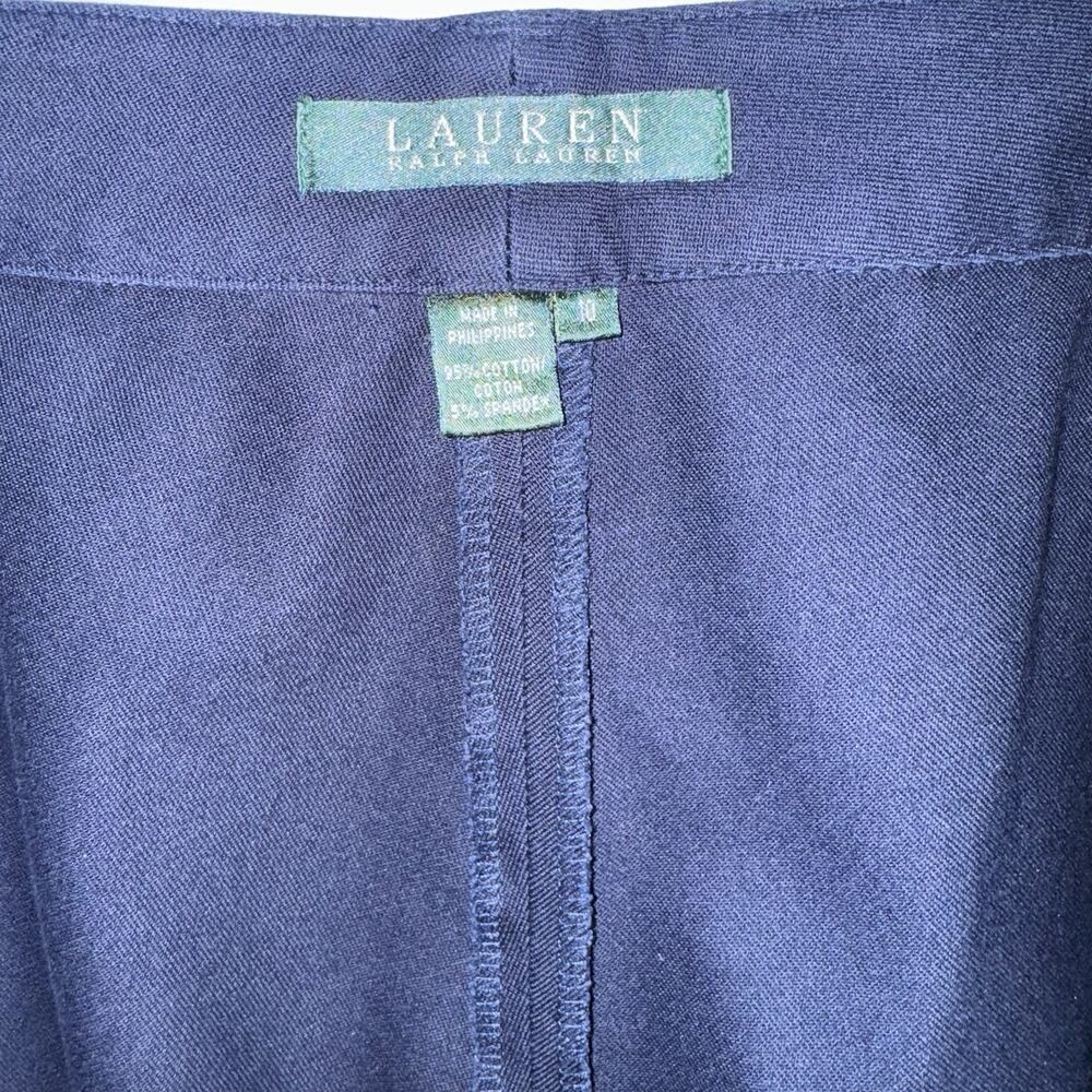 Lauren Ralph Lauren Straight Leg Pants Navy Blue Woman’s Size 10 - Picture 5 of 7